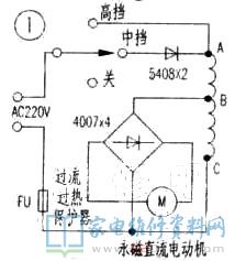 吹风机是较常用的小电器,最多见的电源电路