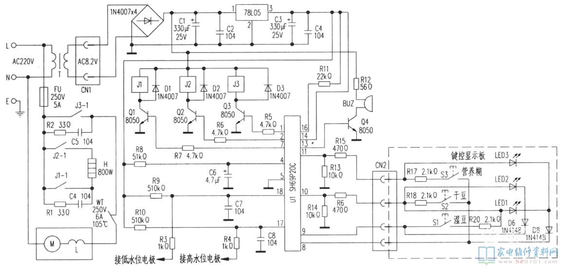 佛山顺德产的该型豆浆机选用全智能自动控制系统,生产加工